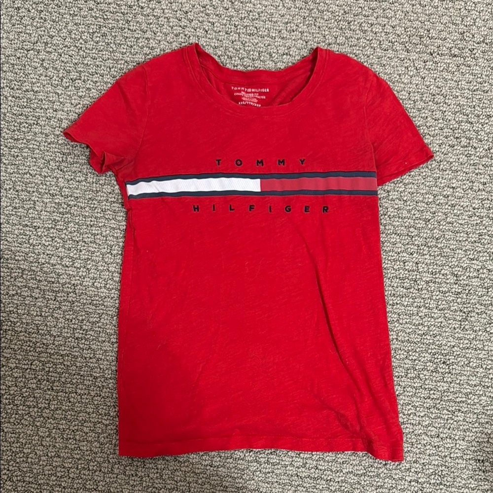 Tommy Hilfiger Red Short Sleeve Tee